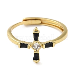 Messing mit verstellbaren Ringen aus Zirkonia&nbsp;LS-RJEW-Z017-04G