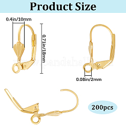 Risultati dell'orecchino a leva in ottone 200 pz&nbsp;KK-SP0001-04G