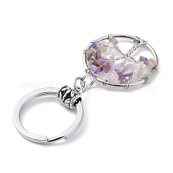 Natürlicher Amethyst keychain&nbsp;KEYC-E023-03H