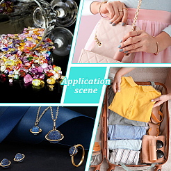 Klappenbeutel aus Samt für Schmuck&nbsp;ABAG-WH0038-43C
