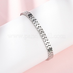 Bracelets à charnière en acier inoxydable 304 micro pavé de zircones cubiques pour femmes&nbsp;BJEW-Z146-02P