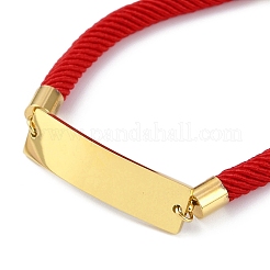 Ionenplattierung (IP) 304 Edelstahl ID-Armbänder für Frauen&nbsp;BJEW-K254-20G-02