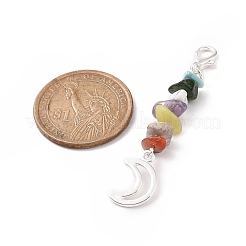 Décoration pendentif puces de pierres précieuses&nbsp;HJEW-JM00859