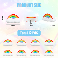 12 perlina in silicone ecologico per uso alimentare arcobaleno&nbsp;SIL-HY0001-31