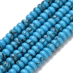 Kunsttürkisfarbenen Perlen Stränge&nbsp;G-Z110-B01-2x4mm-03