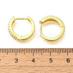 Orecchini a cerchio in ottone chiaro con zirconi cubici&nbsp;EJEW-M047-20G