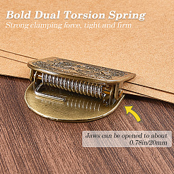 Pinces à reliure décoratives en alliage de zinc de style tibétain&nbsp;FIND-WH20004-11C-AB