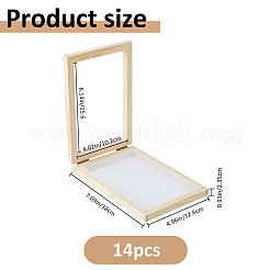 14 Stück rechteckige Papierherstellungsform aus Holz&nbsp;DIY-FH0010-42