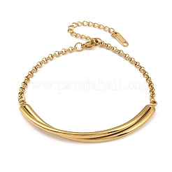 Rolo-Gliederarmbänder aus 304er Edelstahl für Damen&nbsp;BJEW-C129-03G