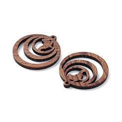Pendentifs découpés au laser en bois de noyer&nbsp;WOOD-Q051-05M