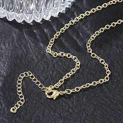 Colliers à chaîne en laiton de 2.7 mm pour femmes&nbsp;KK-CBA2293-10G