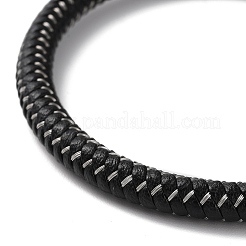 Leder geflochtenes Rundschnurarmband&nbsp;BJEW-F460-01EB