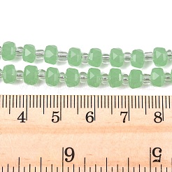 Chapelets de perles en verre imitation jade&nbsp;GLAA-P076-01B-02