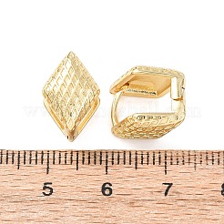 Boucles d'oreilles créoles en laiton losange&nbsp;EJEW-H178-06G