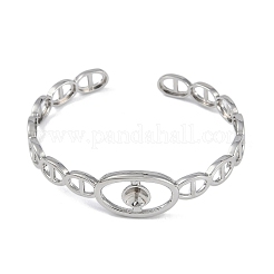 Fabrication de bracelets à manchette ouverte en laiton avec lien marin&nbsp;KK-U020-20P