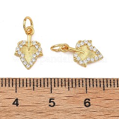 Messing micro pave klar zirkonia charme&nbsp;KK-F941-37B-G