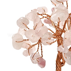 Decorazioni per alberi di natale con scaglie di quarzo rosa naturale&nbsp;DJEW-K028-03E