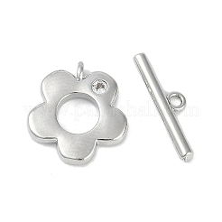 Messing Micro Pave klare Zirkonia Knebelverschlüsse&nbsp;KK-K391-19P