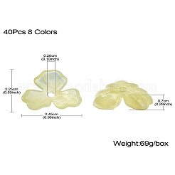 40 Stück 8 Farben Acrylperlenkappen&nbsp;OACR-CJ0001-62
