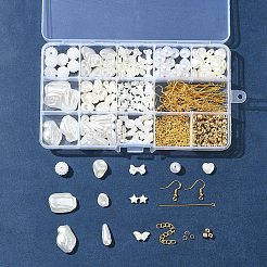 DIY-Sets zum Herstellen von Ohrringen aus Kunstperlen aus Messing und ABS-Kunststoff&nbsp;DIY-FS0007-97