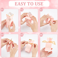 Geschenkverpackungsboxen aus Papier für Hochzeiten mit Polyesterband&nbsp;CON-WH0105-07