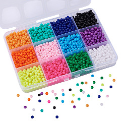 72g 12 Farben undurchsichtige Acrylperlen&nbsp;SACR-TA0001-54