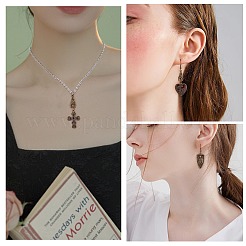 28 pièces 7 pendentifs en alliage de placage de style tibétain de style tibétain&nbsp;FIND-SZ0002-98