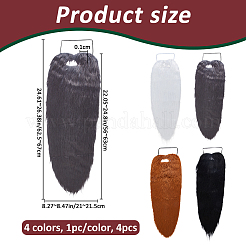 4 Stück 4 Farben Polyester künstliche Schnurrbärte&nbsp;FEPA-FH0001-01
