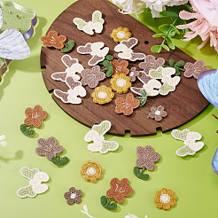 30 stücke 6 arten blume computerized stickerei tuch eisen auf patches&nbsp;PATC-TA0001-36B