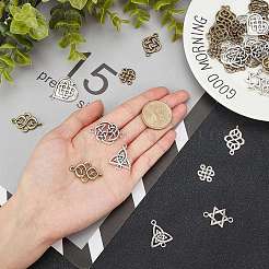 Connettori in lega di stile tibetano&nbsp;TIBEP-SC0001-60