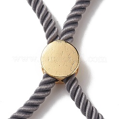 Bracelets coulissants en corde milan torsadée à moitié finis&nbsp;FIND-G032-01G-03