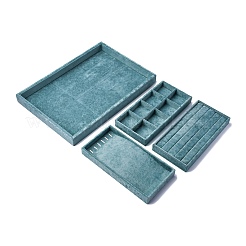 Herausnehmbare Schmuck-Organizer-Ausstellungstabletts aus Samt für Ohrringe&nbsp;CON-R030-04C