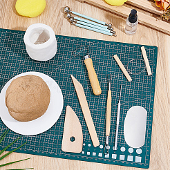 32 stücke 4 arten holz doppel köpfe modellierung ton sculpting werkzeuge set&nbsp;TOOL-BC0003-39