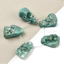 Galvaniques Druzy naturelle perles en agate brins&nbsp;G-N0259-06