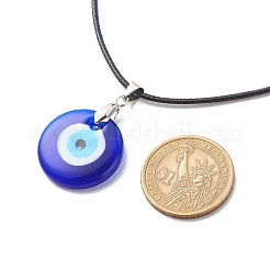 3 pz 3 collane con ciondolo a lume di malocchio di dimensioni 17-7/8 con cordini cerati per le donne&nbsp;NJEW-JN03954