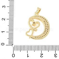 Pendentifs avec zircon cubiques à micro-pavés en laiton&nbsp;KK-D357-09A-G