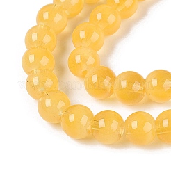 Colliers de perles en verre transparent imitant les yeux de chat&nbsp;GLAA-Q110-01B-16