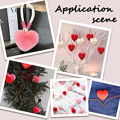 16 Stück 4 Farben Herz handgemachte Wollfilz Ornament Zubehör&nbsp;DIY-CY00003-06