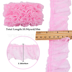 10 m plissiertes Spitzenbesatzband aus Polyester&nbsp;DIY-GF0009-03A