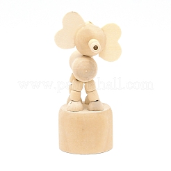 Schima Holz DIY Elefant Kleintier Desktop Ornamente&nbsp;DJEW-TAC0001-03