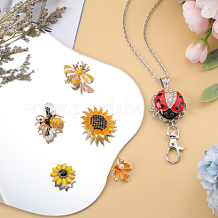 Kit para hacer collares con cordón de oficina intercambiable con diseño de flores y abejas&nbsp;DIY-SC0022-01