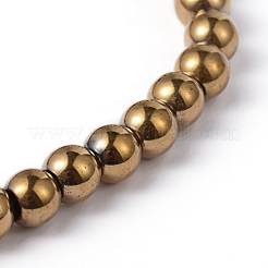 Chapelets de perles en hématite synthétique sans magnétiques&nbsp;G-G091-6mm-1