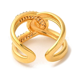 Bagues de manchette en laiton micro pavé de zircone cubique pour femmes&nbsp;RJEW-G325-11B-GP
