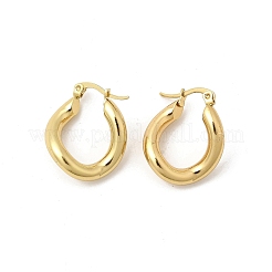 Boucles d'oreilles créoles ovales en acier inoxydable 201&nbsp;EJEW-Z151-05G