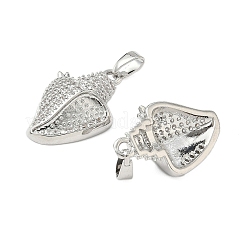 Pendentifs en laiton zircon cubique transparent&nbsp;KK-B139-06P