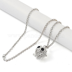 Colliers à pendentif en laiton avec strass&nbsp;NJEW-G089-04P