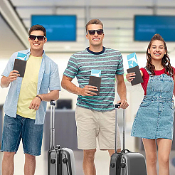 Rechteckige Reisepasshülle aus Leder&nbsp;AJEW-WH20096-54A