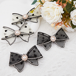 4 stücke 2 stil herz muster organza bowknot schuh dekorationen&nbsp;DIY-FH0005-76