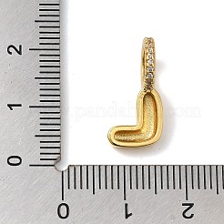 Pendentifs avec zircon cubiques à micro-pavés en laiton&nbsp;KK-K345-13L-G