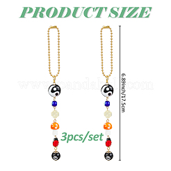 3 pendentif décoratif en forme de champignon en verre soufflé&nbsp;HJEW-FH00115
